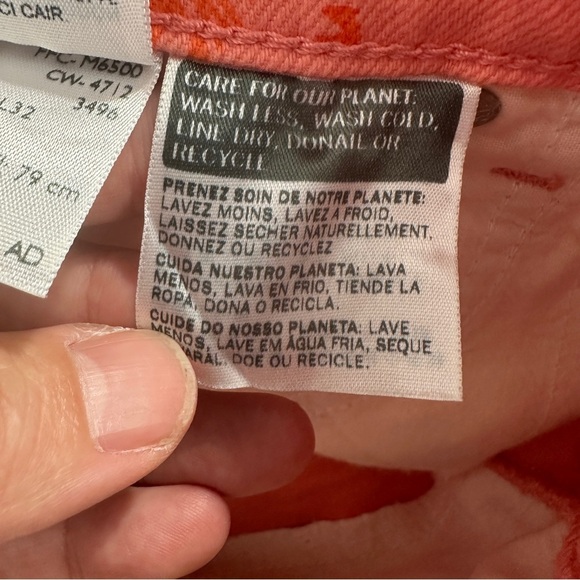 Levi's Perfectly Slimming 512 Straight Leg jeans, pink/orange, floral, spring - Picture 13 of 16